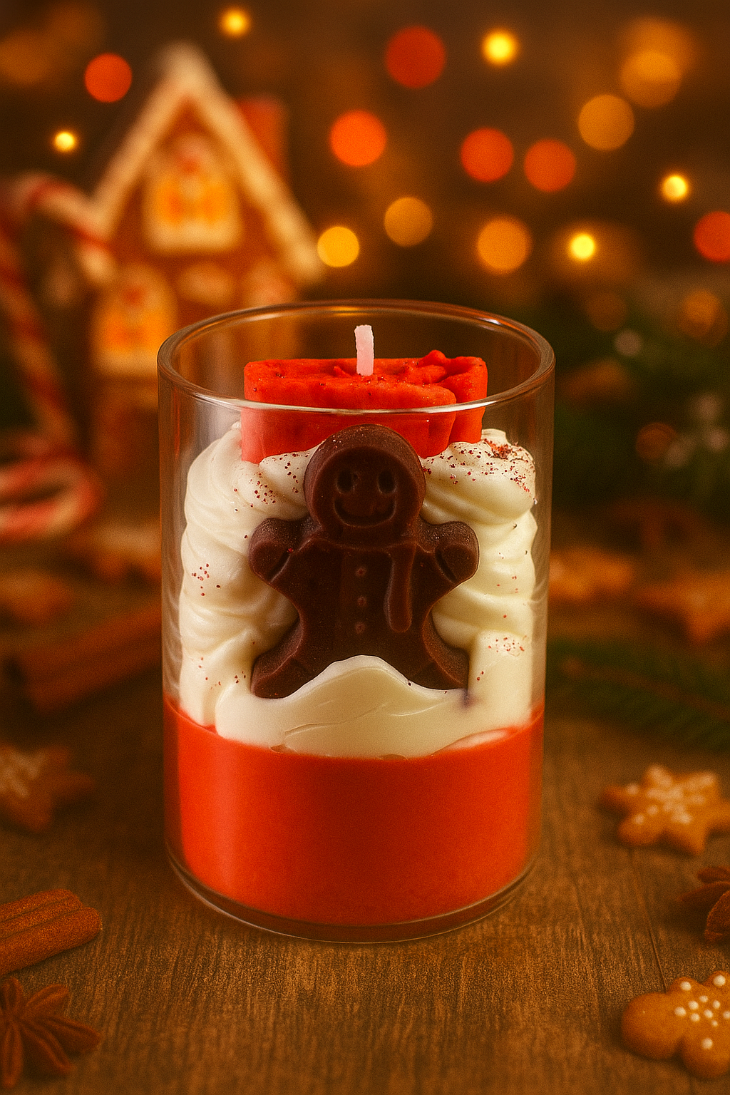 Gingerbread Man Candle
