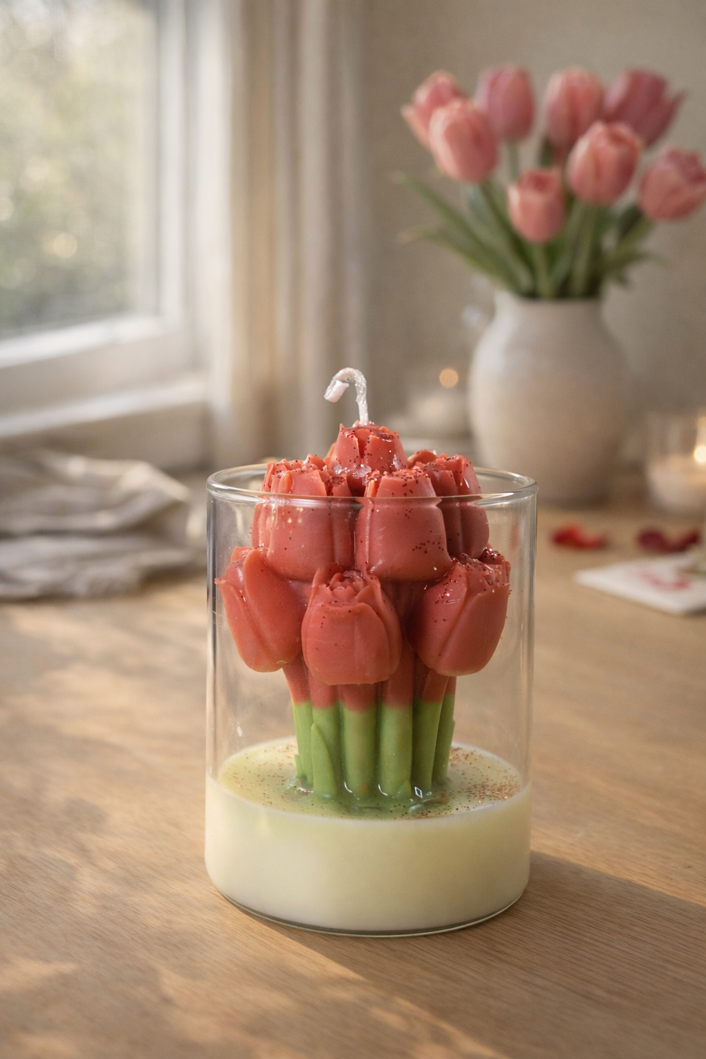 Tulip Kiss Candle