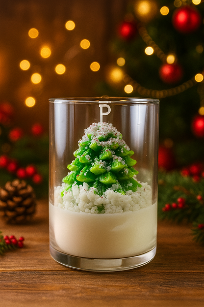 Snowy Christmas Candle