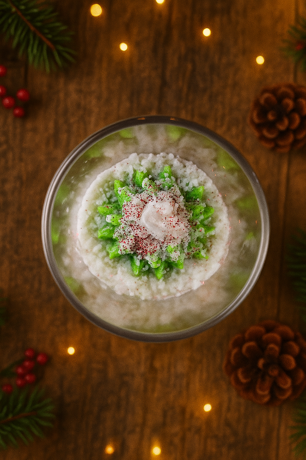 Snowy Christmas Candle