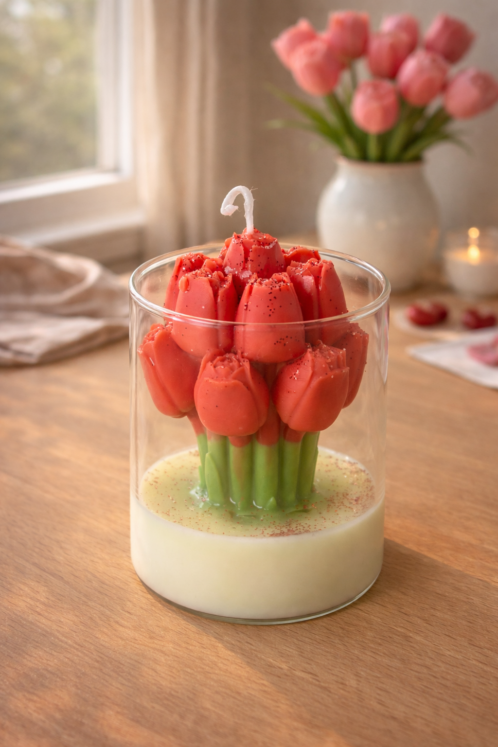 Tulip Kiss Candle