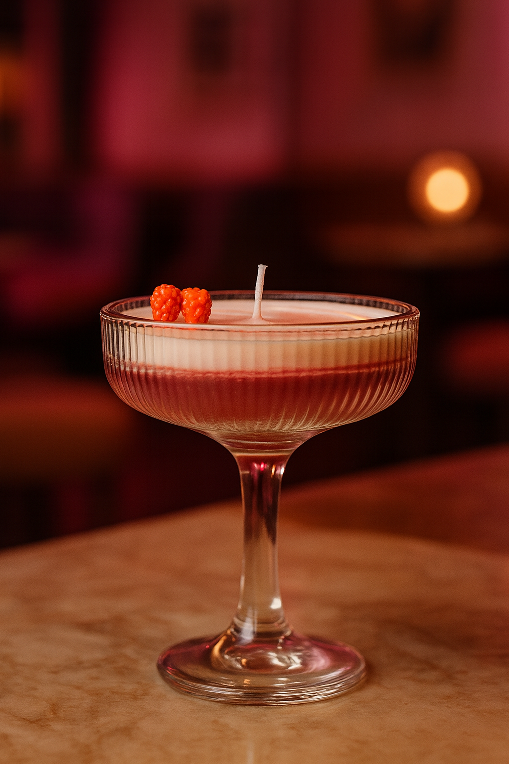 Clover Club Cocktail Candle